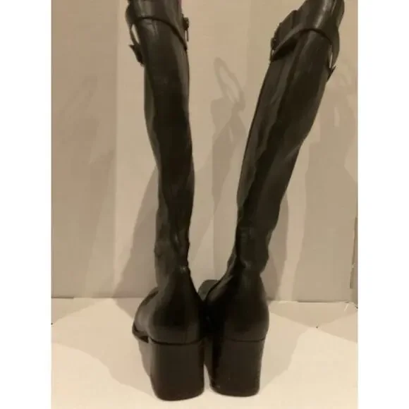 Via Spiga Italian Leather Knee High Heeled Boots -  9M - Picture 3 of 9